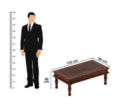 Maharana Solid Sheesham Wood Coffee Table (Design 2, Natural Finish)